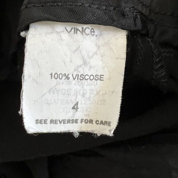 Vince Black Satin Pants with Paperbag Ankles - Picture 8 of 9